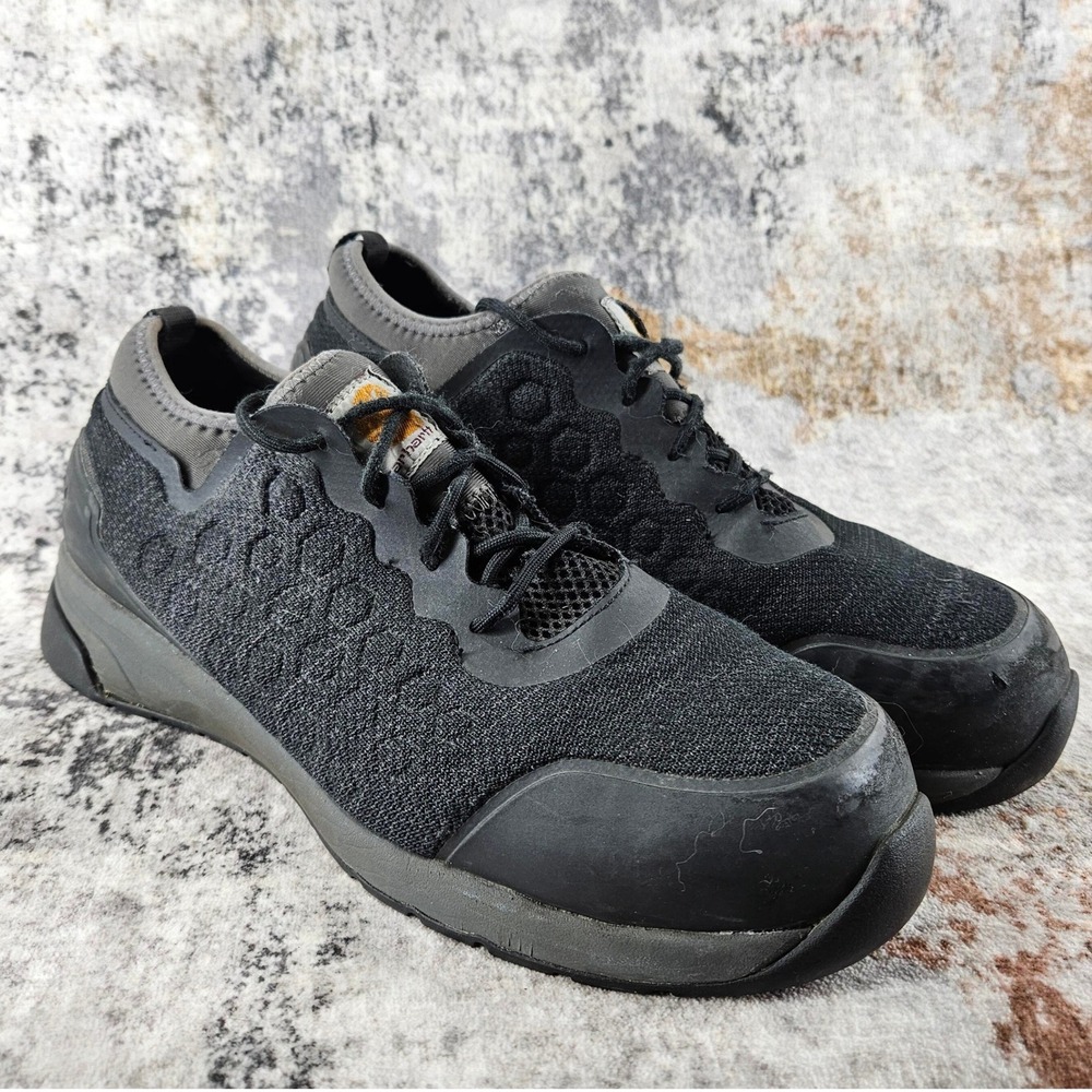 Carhartt Force ESD Nano Toe Shoes Men 11 Wide Black Composite Slip Resistant - Picture 1 of 14